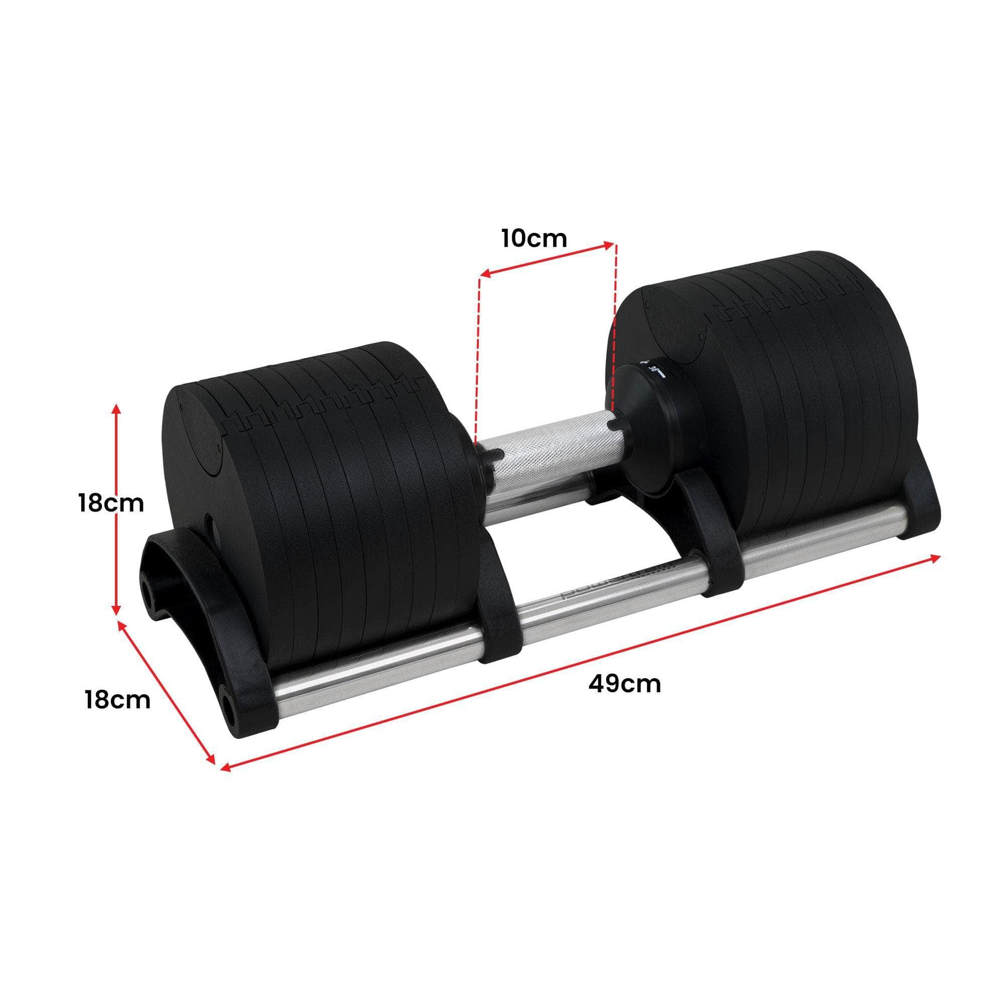 Eon Dial-Up Adjustable Dumbbell with 36KG Weight Capacity