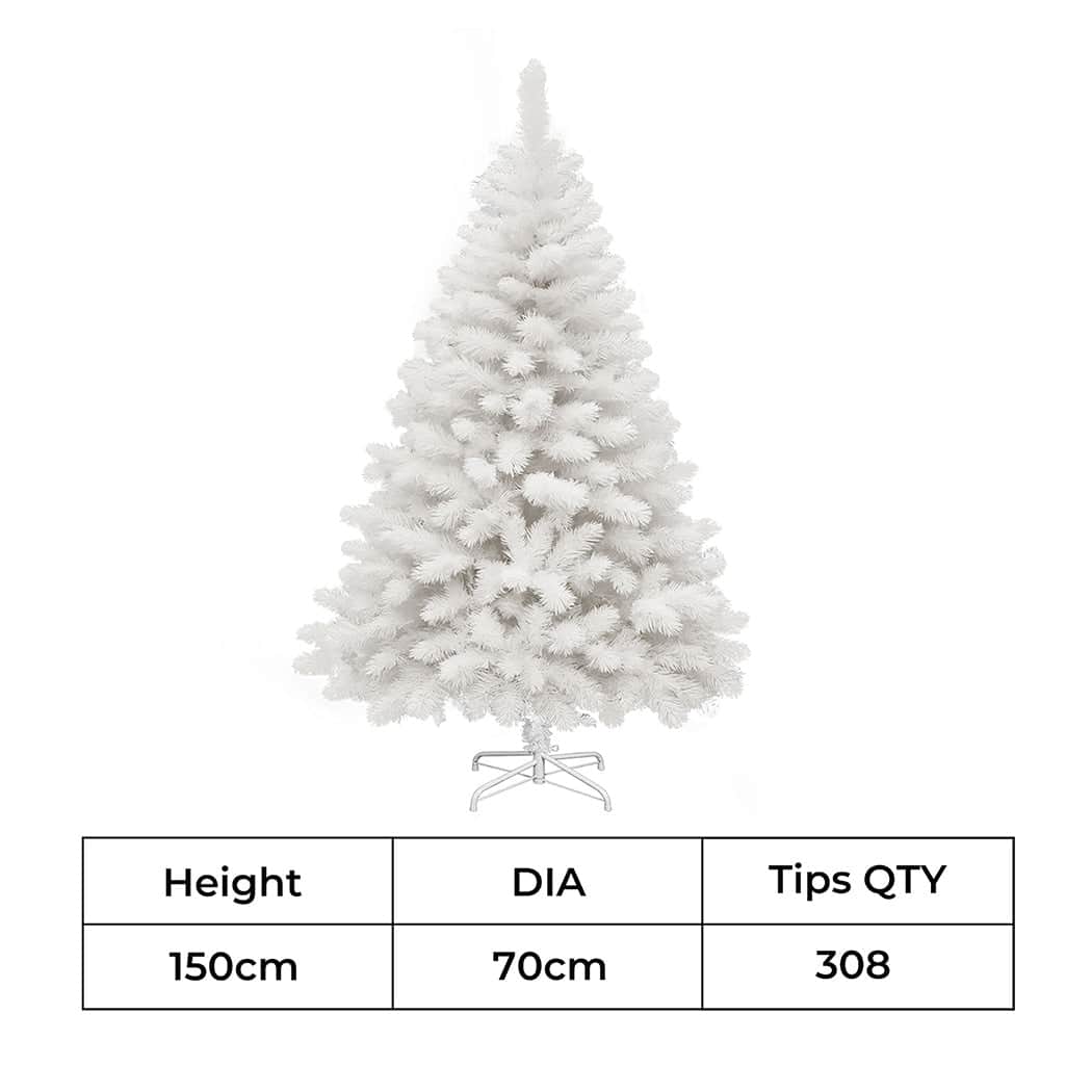 Ergonomic 1.5M 380 Tips White Christmas Tree  Easy Assembly