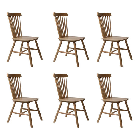 Ergonomic 6x Dining Chairs Kitchen Windor Oak  High Back Support