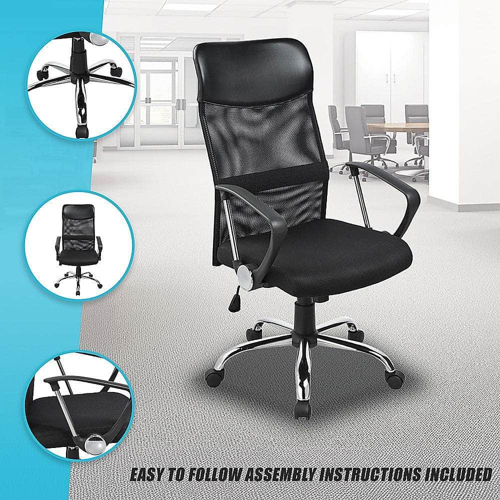 Ergonomic Mesh Pu Leather Office Chair