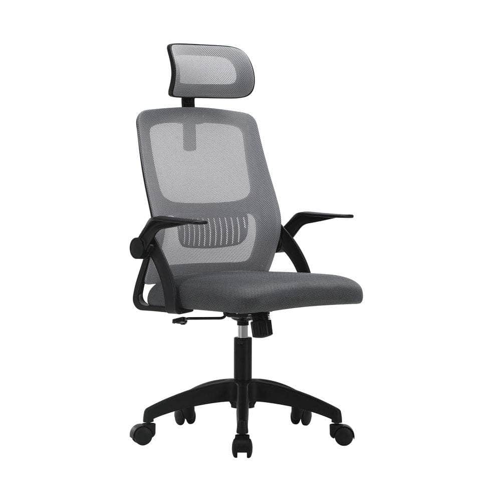Ergonomic Office Chair Back Support Dark Grey&White