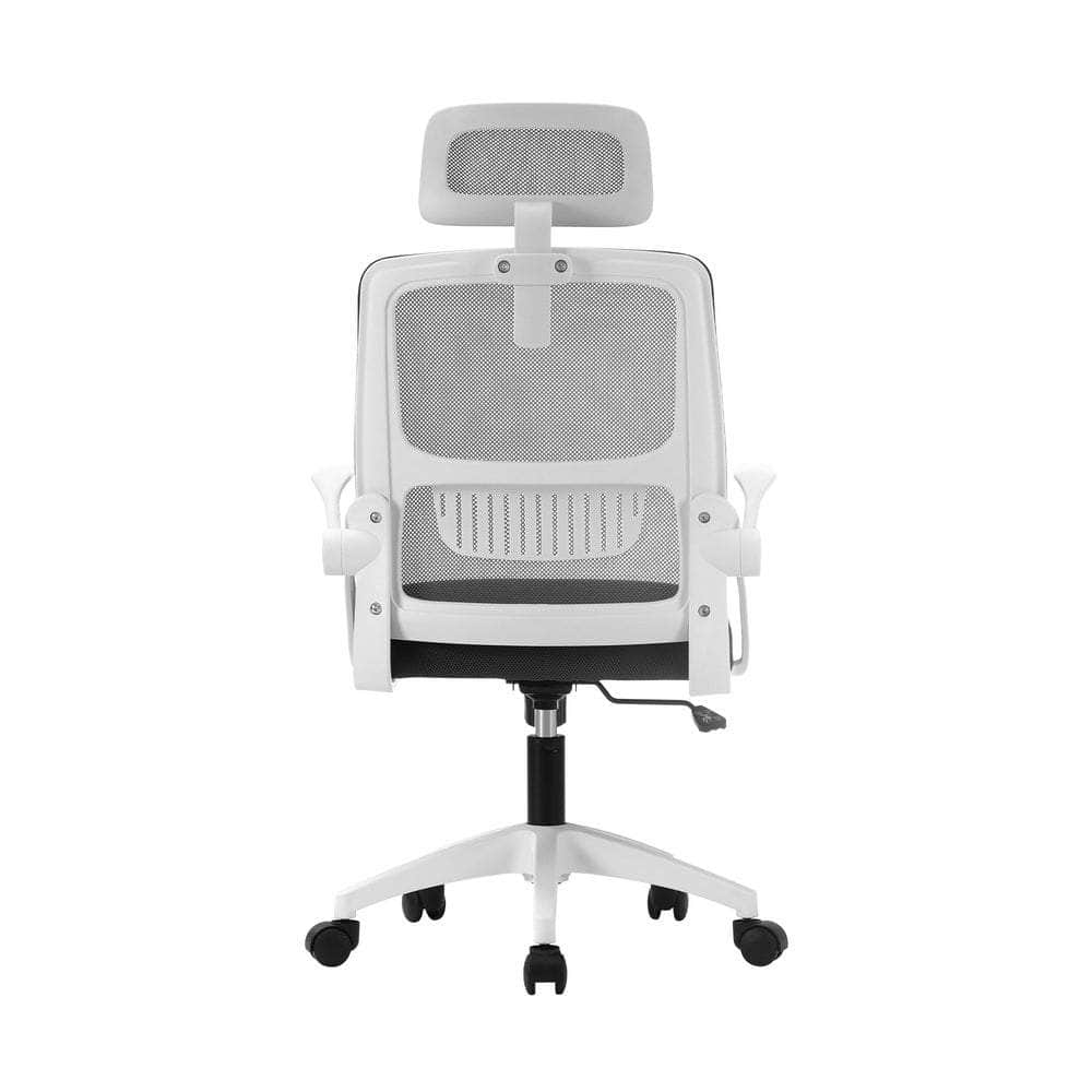 Ergonomic Office Chair Back Support Dark Grey&White