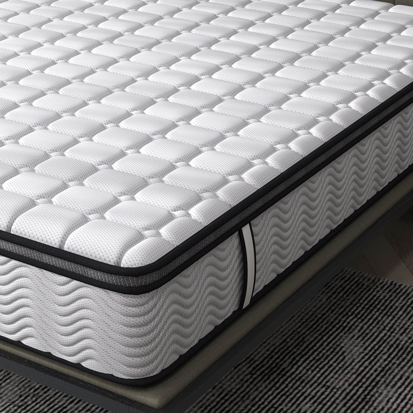 Ergopedic Pocket Spring Mattress Single Size Plush Comfort Bed Support