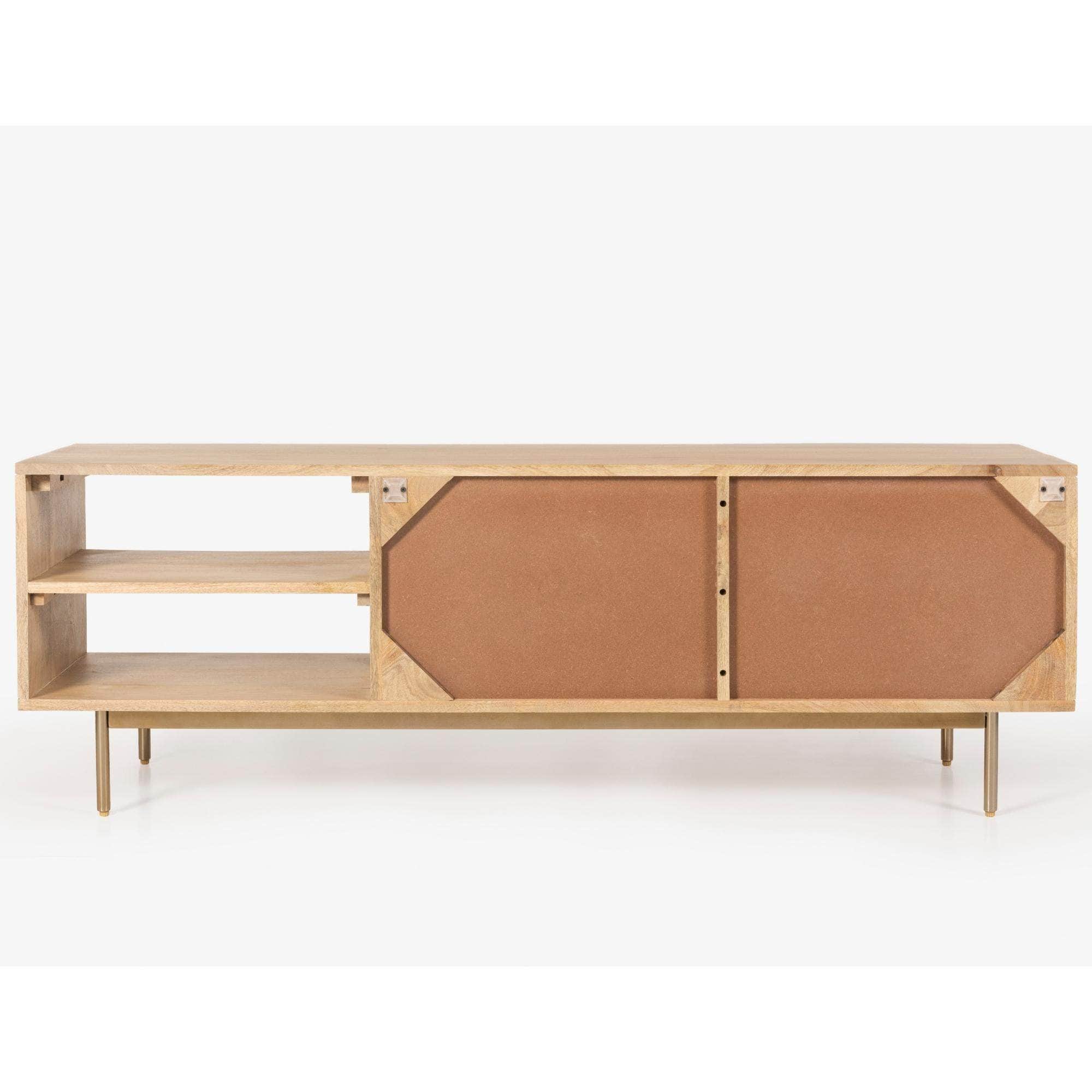 Etu Entertainment Tv Unit 147Cm Solid Mango Wood Rattan Furniture