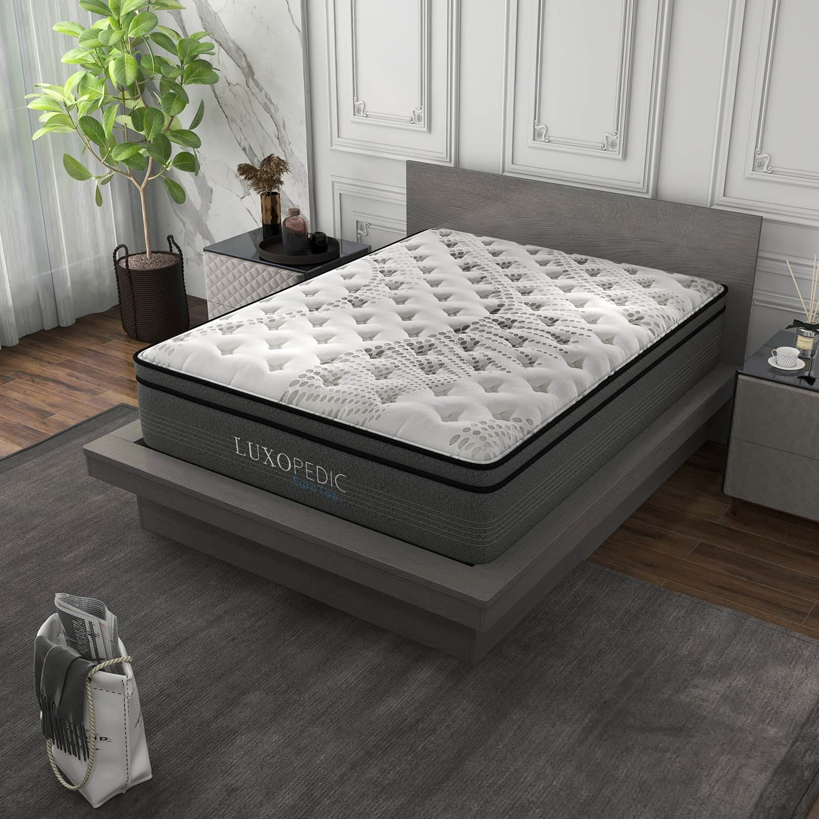 Euro Top 5 Zone Single Mattress Medium Firm Hybrid Comfort