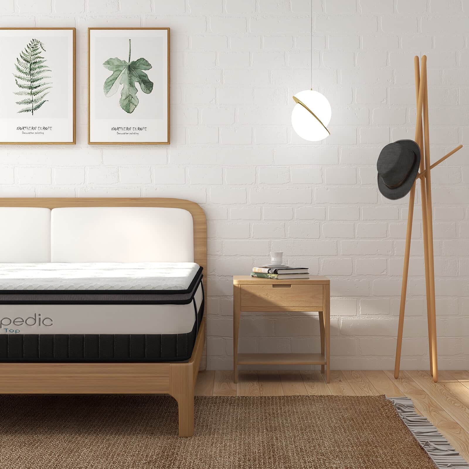 Euro Top Pocket Spring Mattress Double 5 Zone Memory Foam Medium Firm Bed