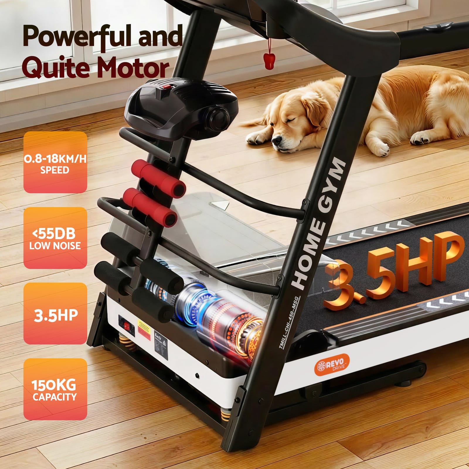 Treadmill Electric Home Gym Fitness Exercise Machine W/ Massager 450Mm | Treadmills