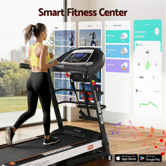 Treadmill Electric Home Gym Fitness Exercise Machine W/ Massager 450Mm - Everfit Auto Incline Run