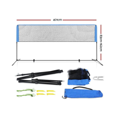 4M Badminton Tennis Net Portable Volleyball Kit Adjustable Height