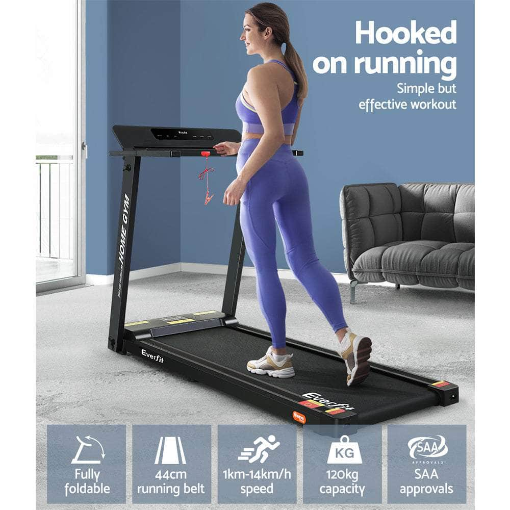 Everfit Treadmill Electric Fully Foldable Gym Exercise Fitness Black