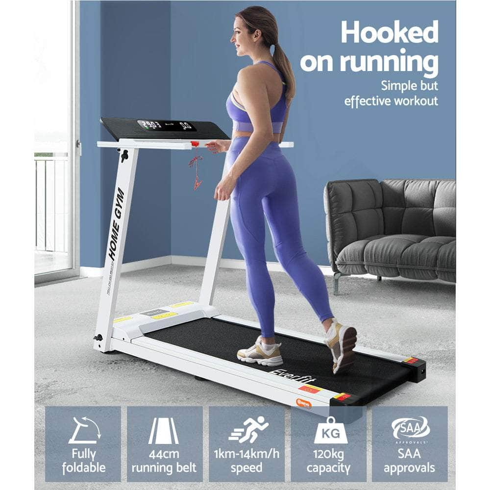 Everfit Treadmill Electric Fully Foldable Gym Exercise Fitness-White