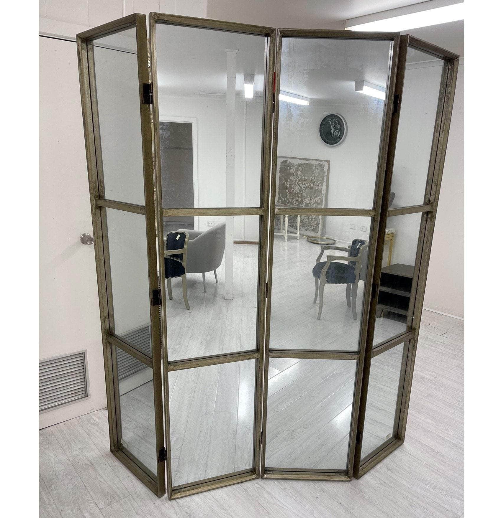 Exotic Melodies Mirror Bird Dressing Screen/Room Divider
