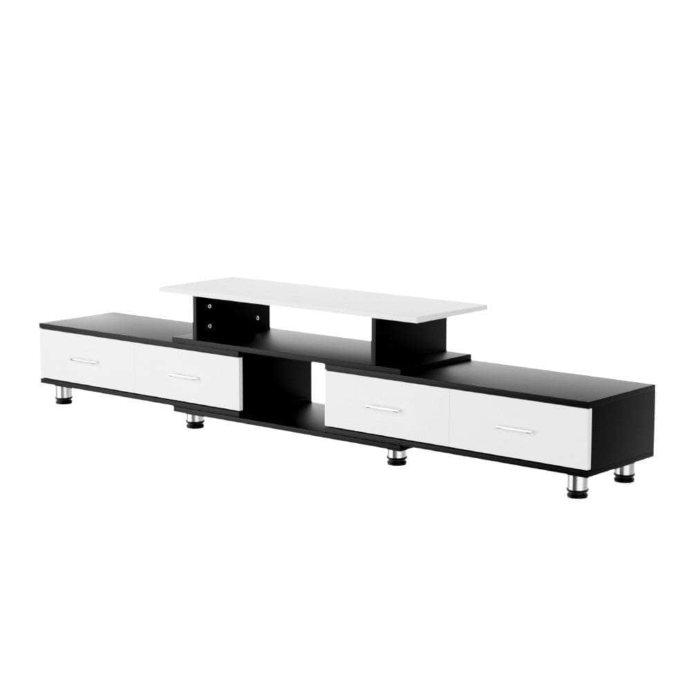 Extendable TV Cabinet Entertainment Unit - White