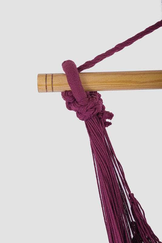 Extra Large Mexican Hammock Chair In Outdoor Cotton Maroon