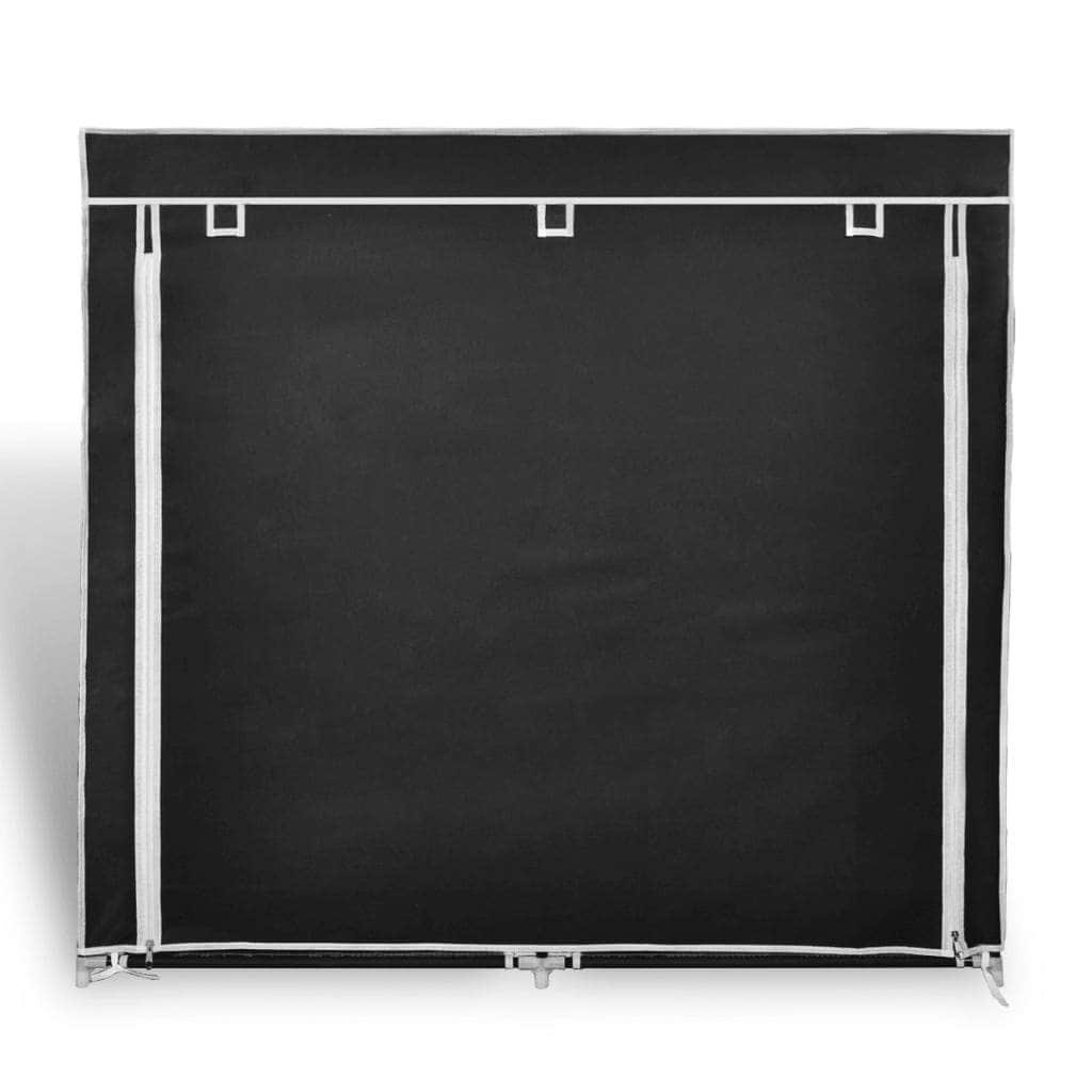 Fabric Shoe Cabinet with Cover 'Black