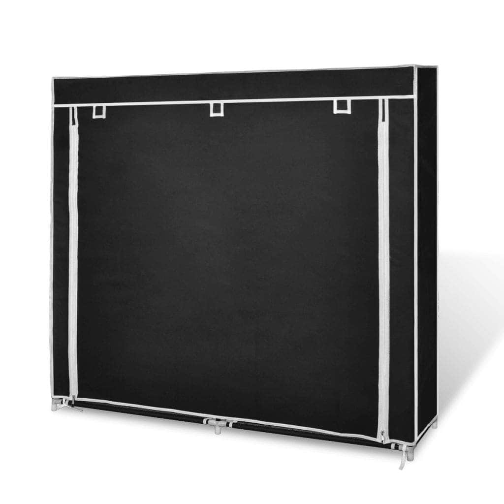 Fabric Shoe Cabinet with Cover 'Black