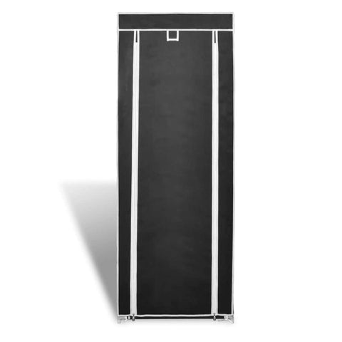 Fabric Shoe Cabinet with Cover (Black)
