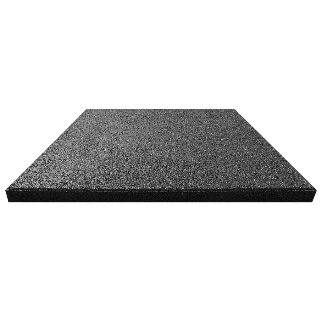 Fall Protection Tiles 18 pcs Rubber Black