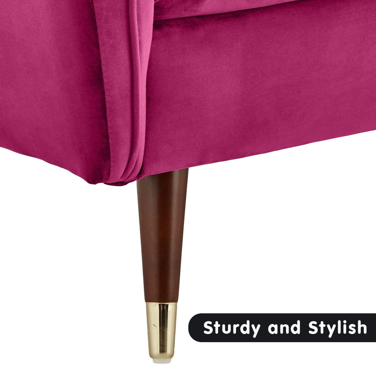 Faux Velvet Tufted Sofa Bed Couch Futon - Burgundy