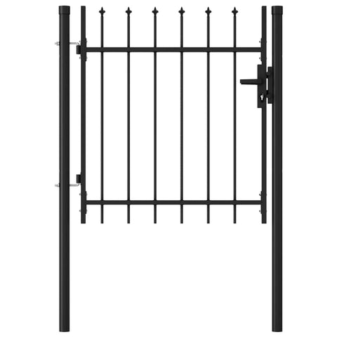 Fence Gate Single Door Black