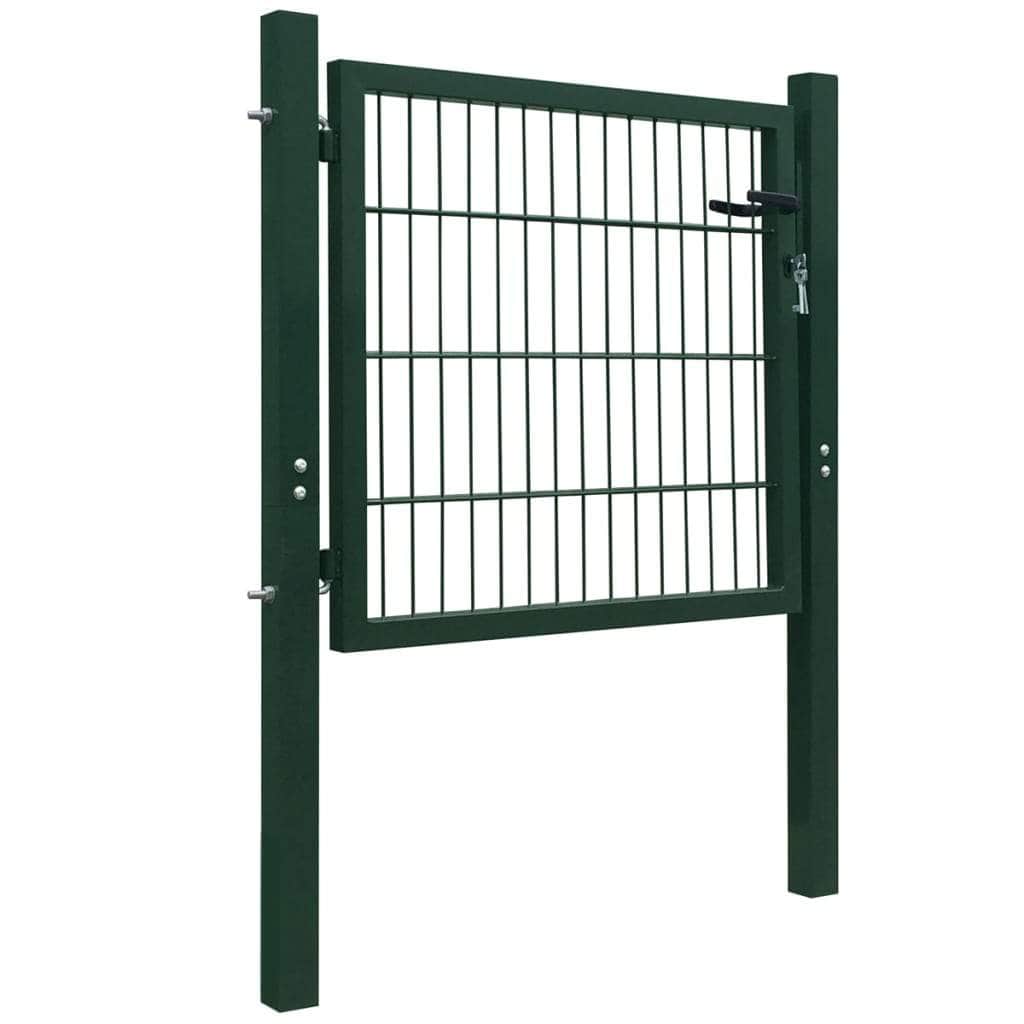 Fence Gate Steel Green