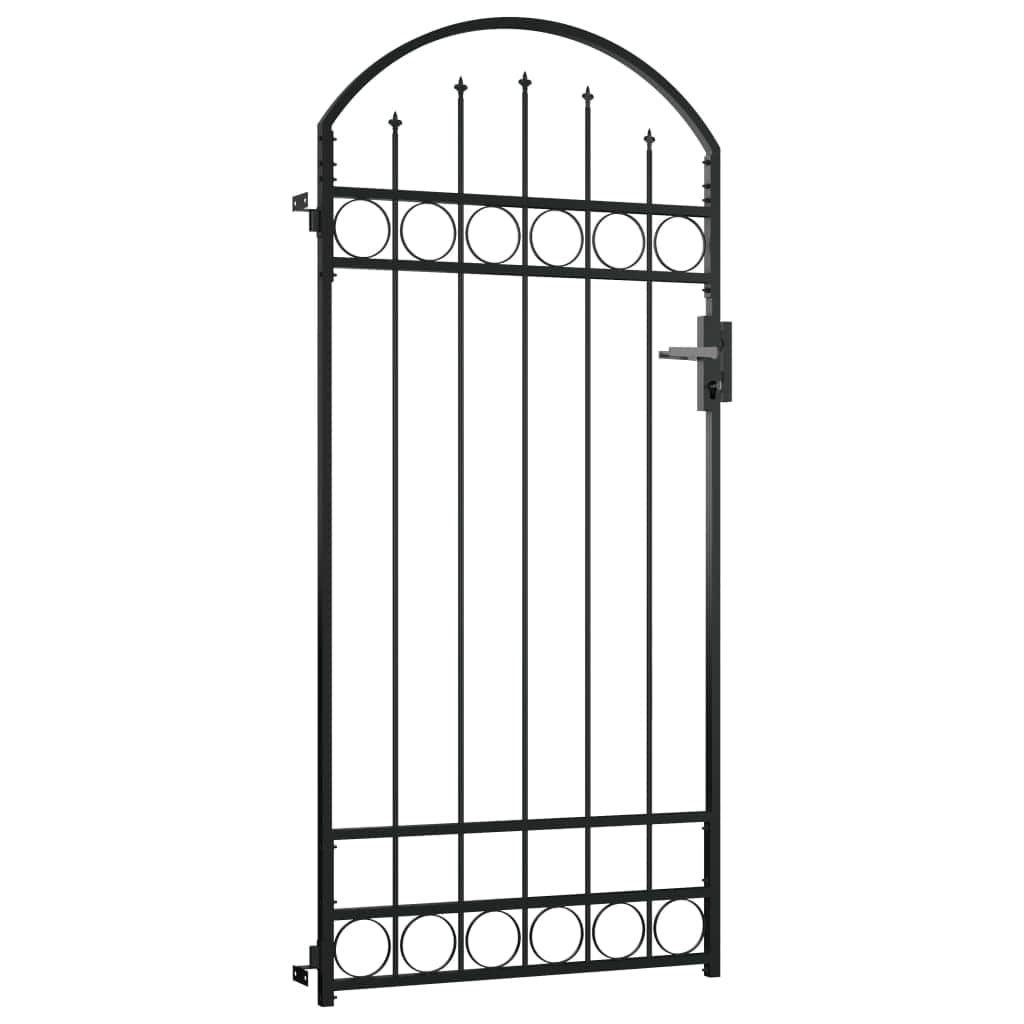 Fence Gate with Arched (Black)