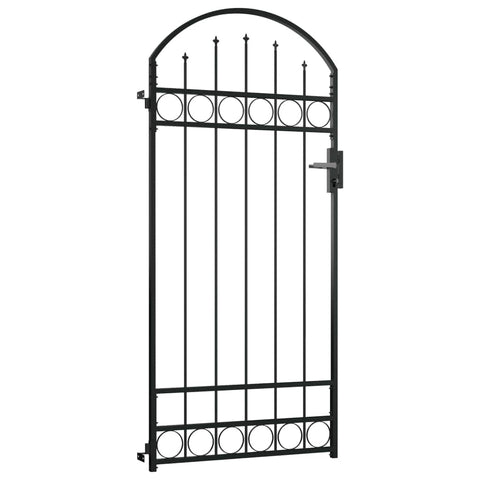 Fence Gate with Arched (Black)