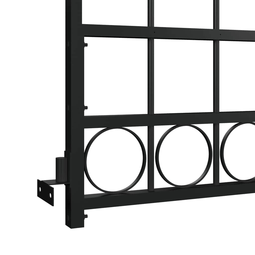 Fence Gate with Arched (Black)