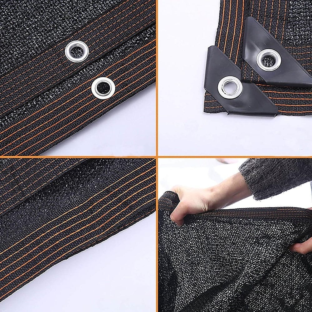 15m x 2m Fence Windscreen Privacy Screen Shade Cover Coffee Fabric Mesh Garden