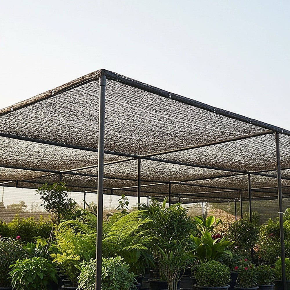 20m x 2m Fence Windscreen Privacy Screen Shade Cover Coffee Fabric Mesh Garden