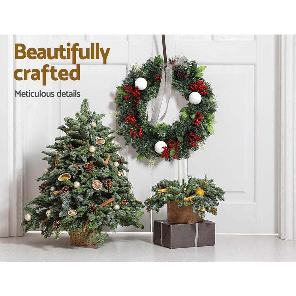 Festive 2FT Christmas Wreath with Xmas Decor