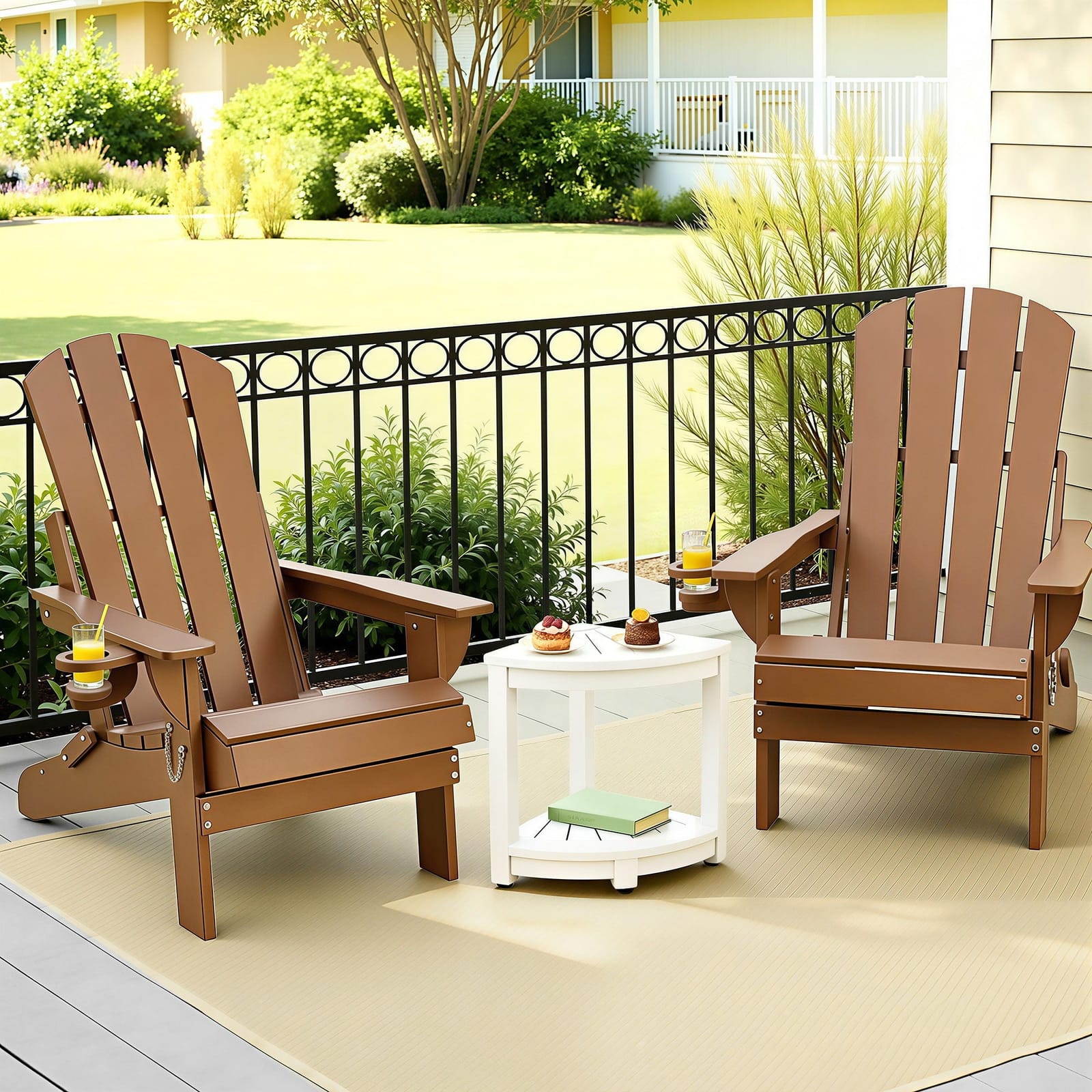Furniture - Gardeon Adirondack Outdoor Chair Set 3 Piece