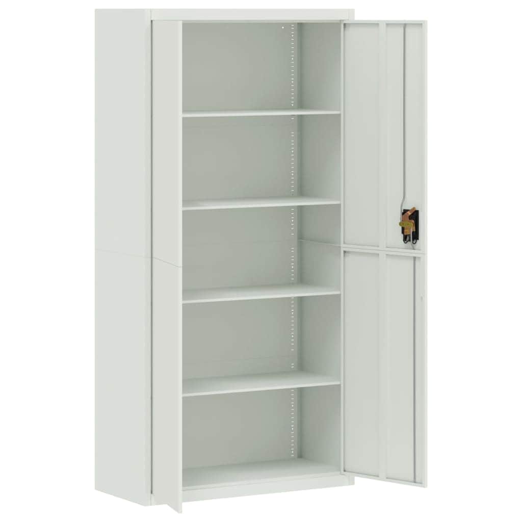 File Cabinet Light Grey Steel