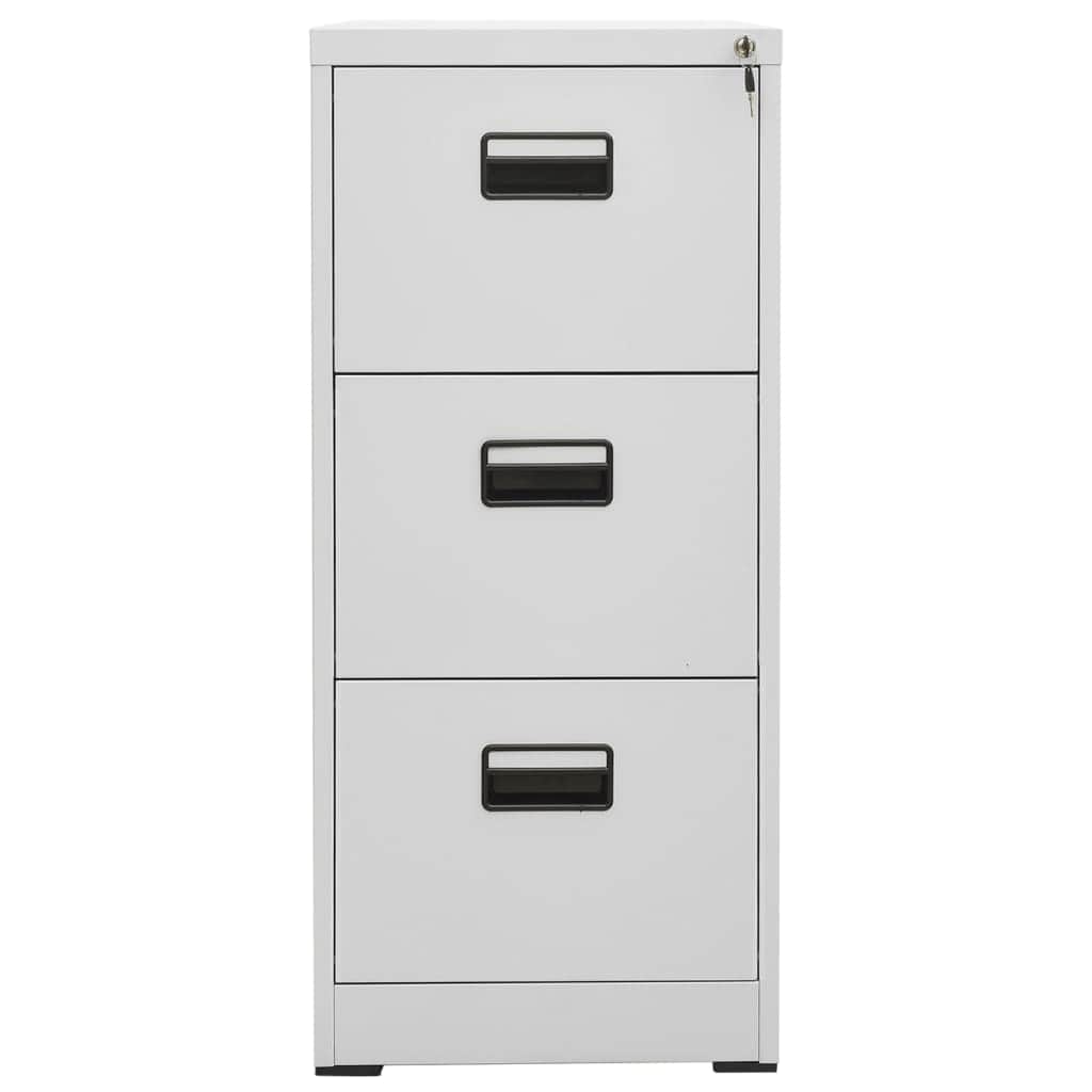 File Cabinet with 3 Drawers Grey 102,5 cm Steel