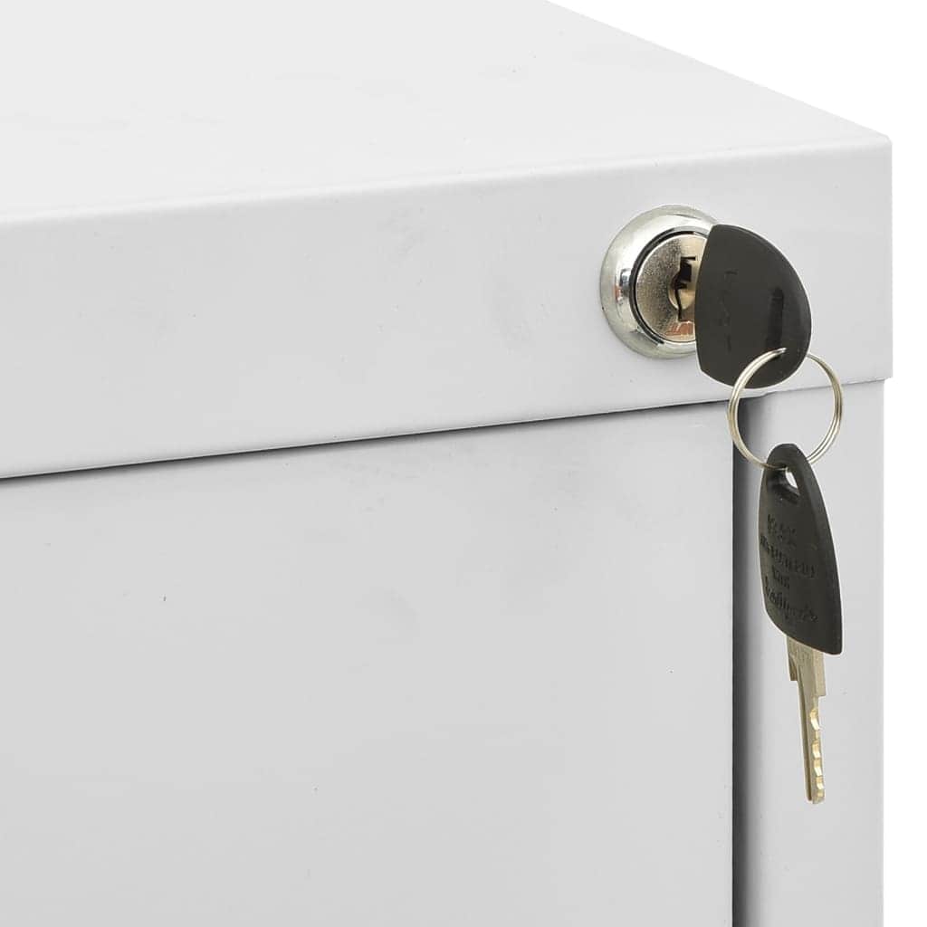 File Cabinet with 3 Drawers Grey 102,5 cm Steel