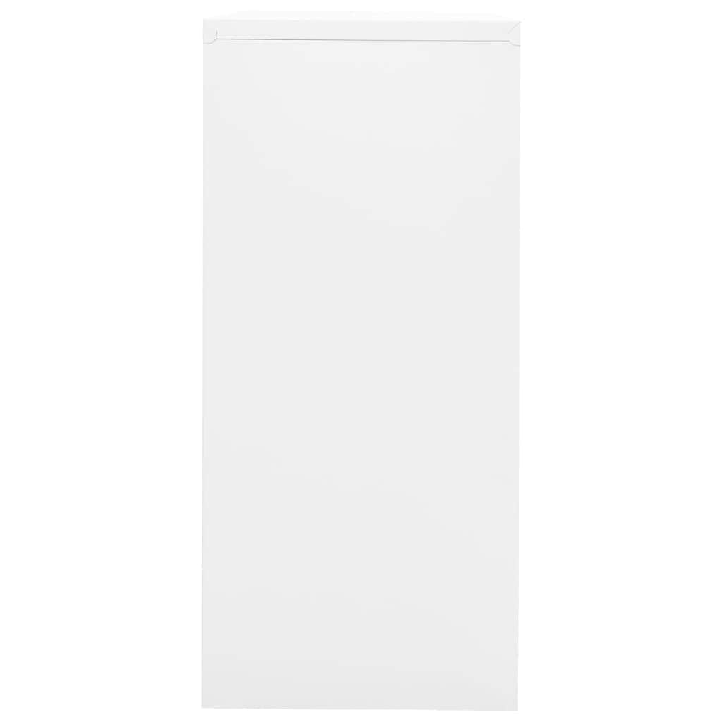 Filing Cabinet 3 Drawers White Steel