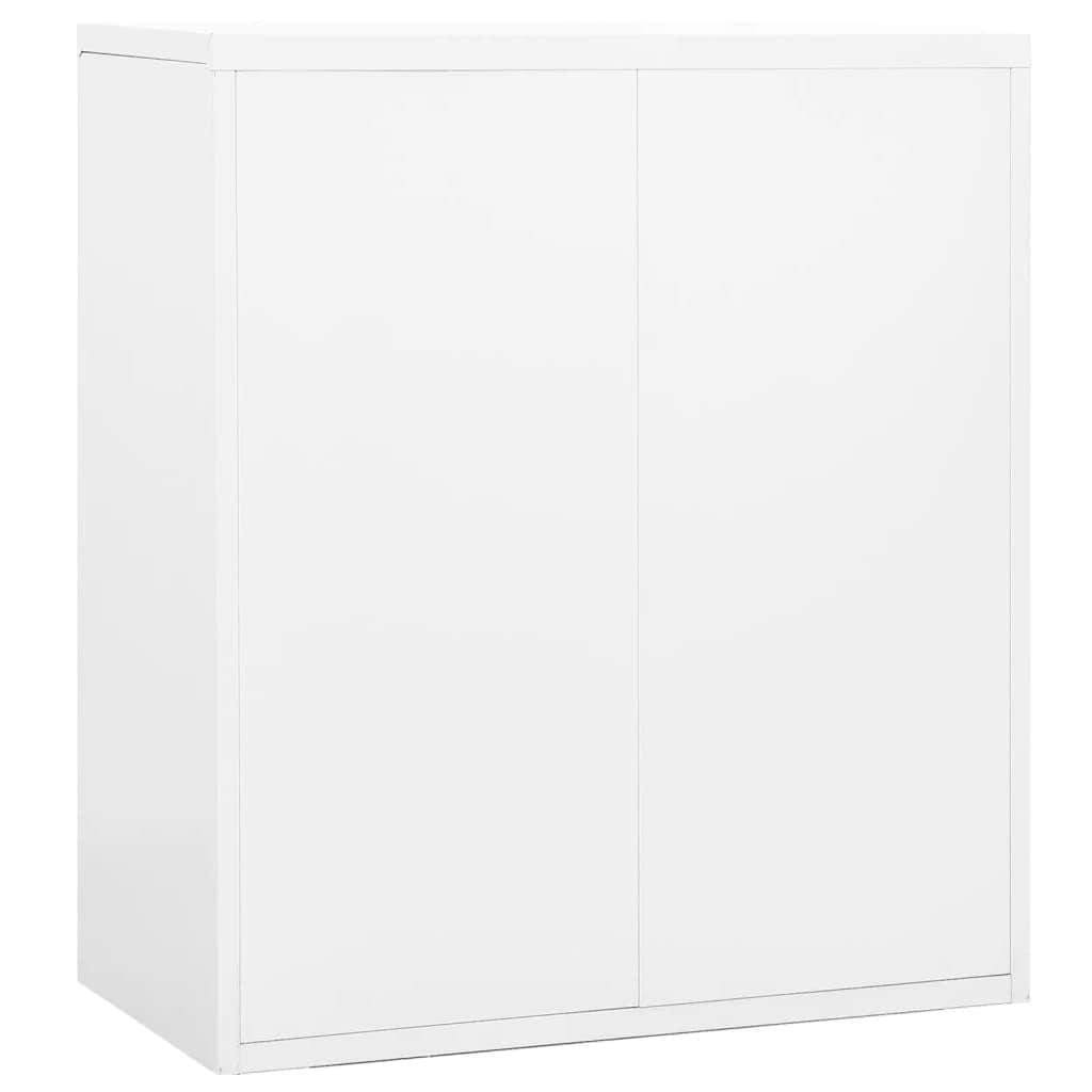 Filing Cabinet 3 Drawers White Steel