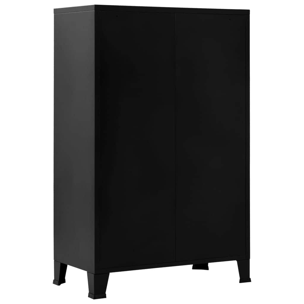 Filing Cabinet with 6 Doors Industrial Black Steel
