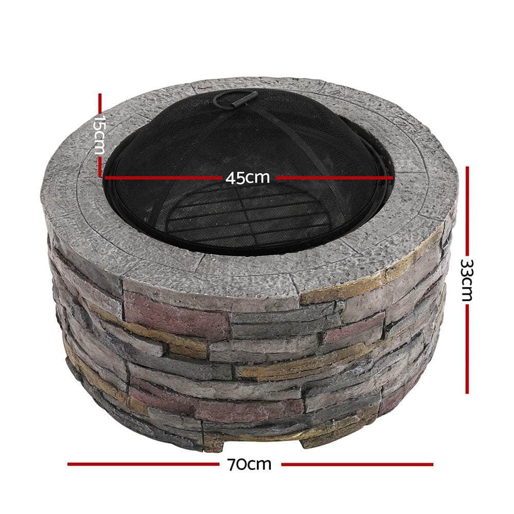 Fire Pit Outdoor Table Charcoal