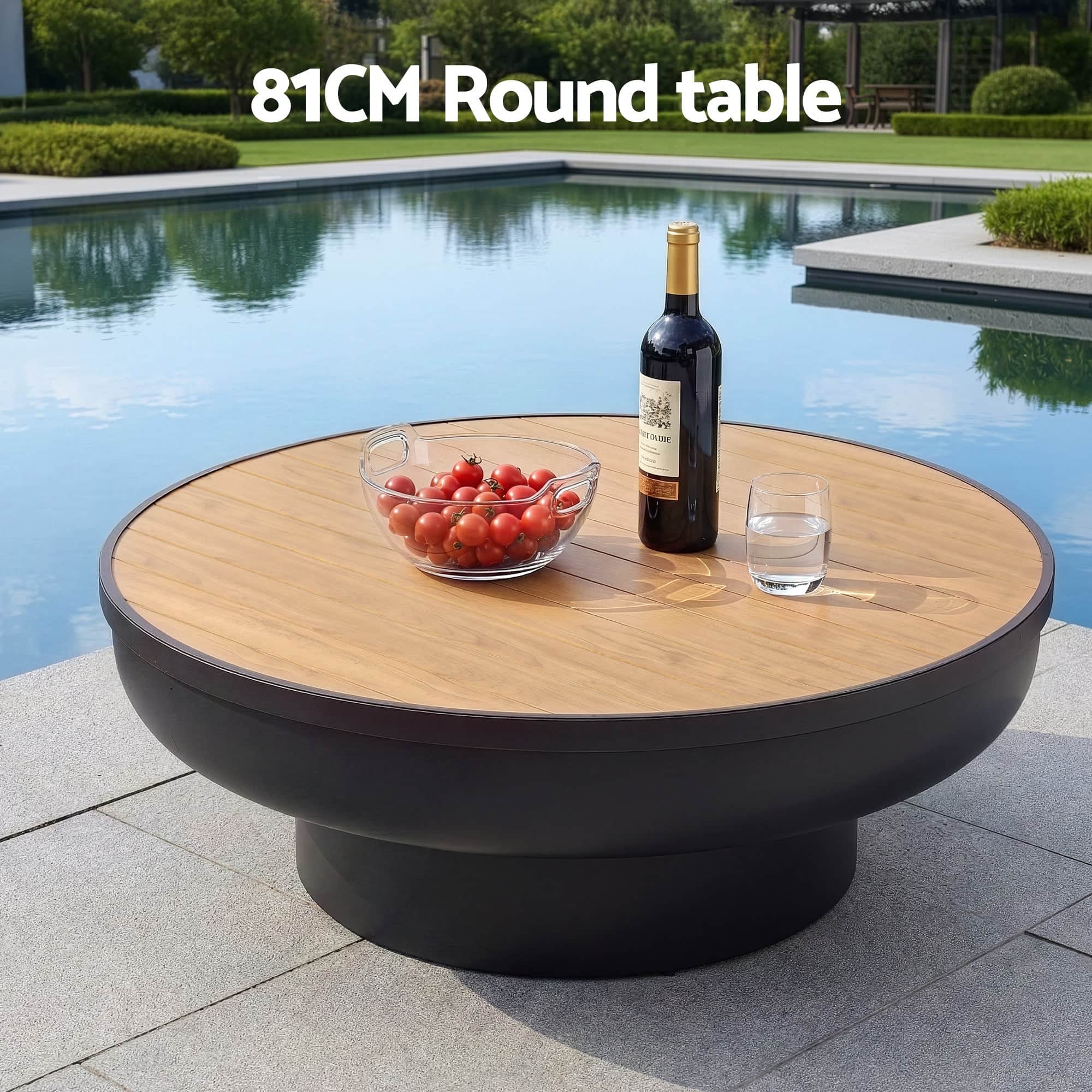 Fire Pit Table 3-in-1 Wood Burning BBQ Grill Round Patio Table