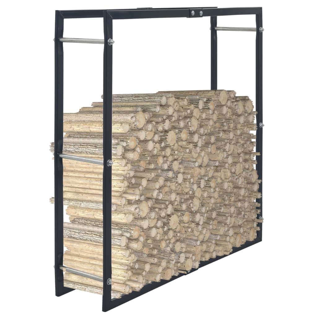 Firewood Rack Black