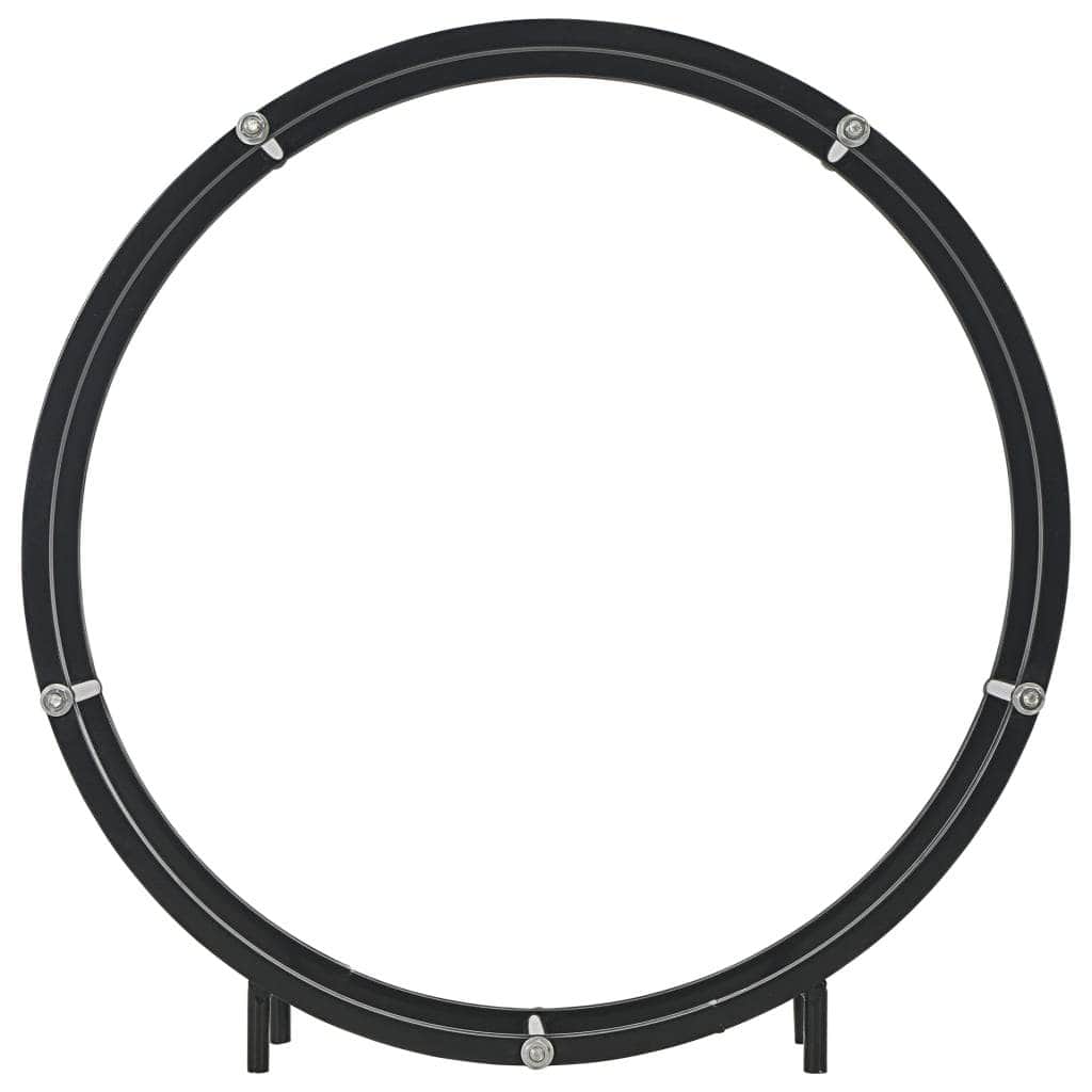 Firewood Rack Black Steel - Simple deals