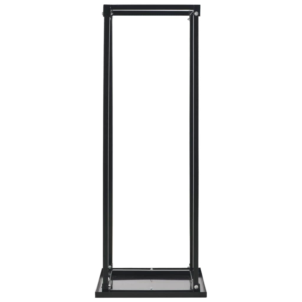 Firewood Rack with Base Black Steel