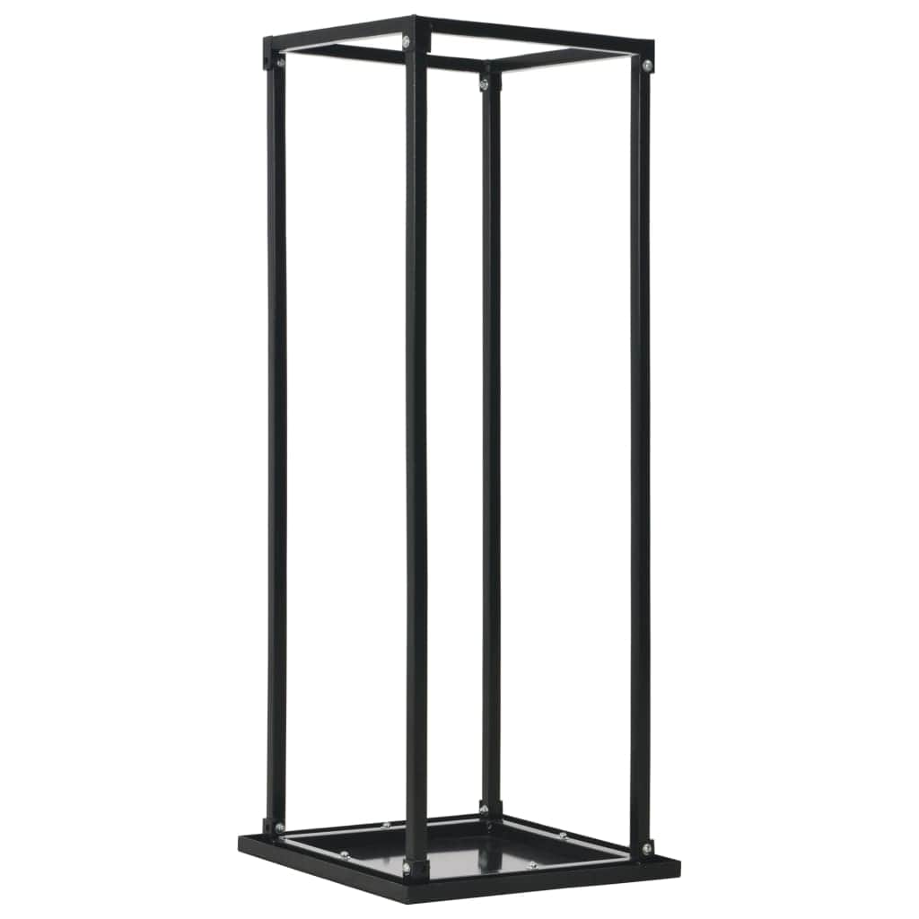 Firewood Rack with Base Black Steel - Simple deals