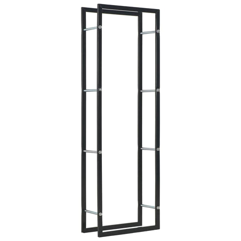 Firewood Rectangular Rack Black Steel
