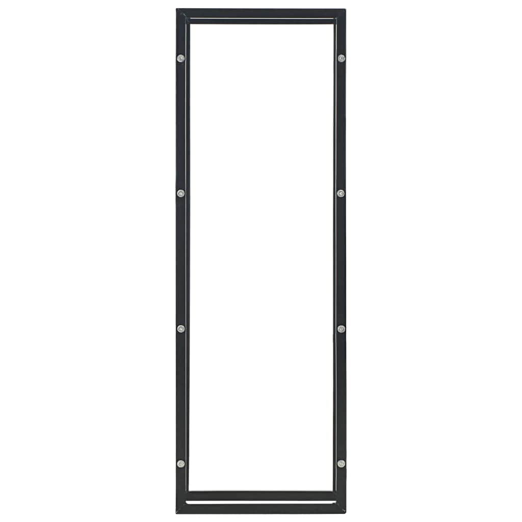Firewood Rectangular Rack Black Steel
