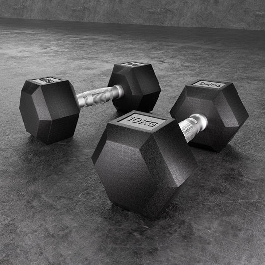 20kg Hex Dumbbells Set Dumbbells Weights Lifting Bench Gym Workout 2x10kg - Free Weights