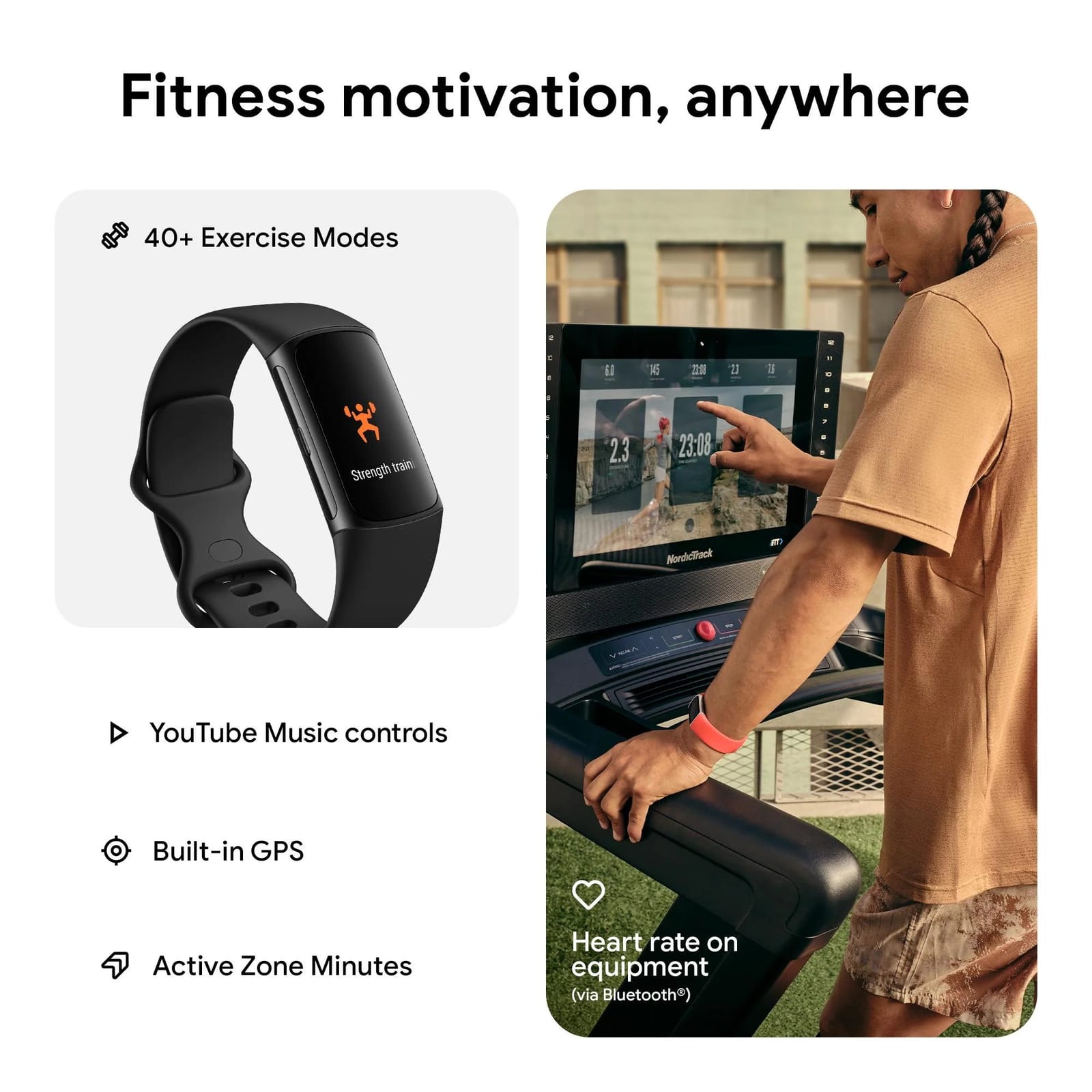 Fitbit Charge 6 Fitness Tracker (Obsidian/Black Aluminium) | Black colour