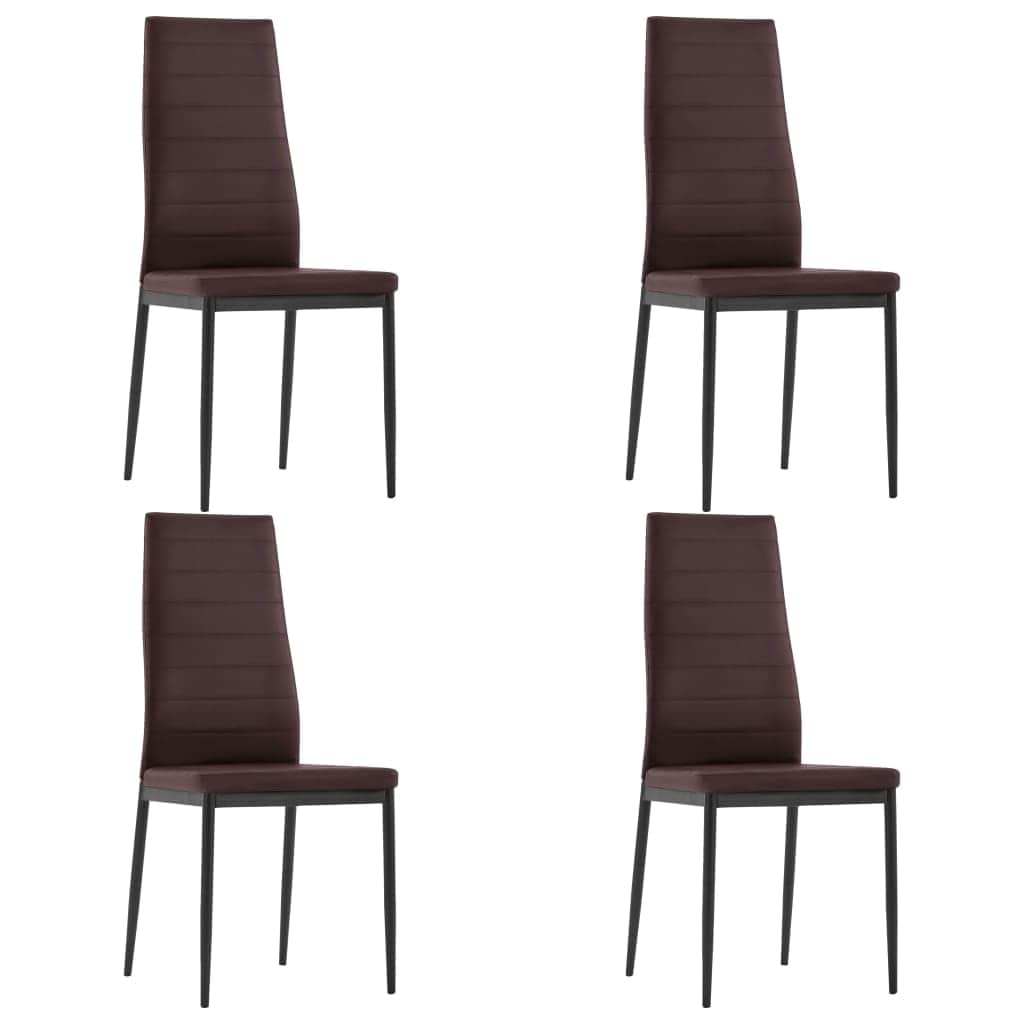 Five Piece Dining Set Brown - Simple deals