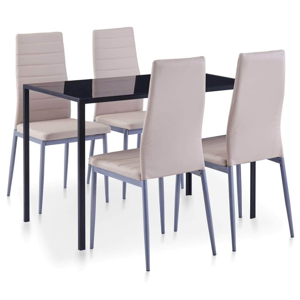 Five Piece Dining Set Cappuccino - Simple deals